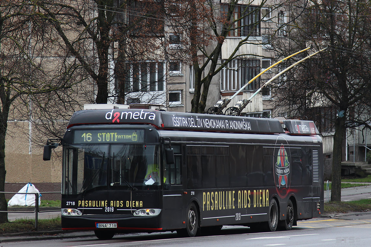 Вильнюс, Solaris Trollino II 15 AC № 2718; Вильнюс — Проишествия, ДТП, поломки