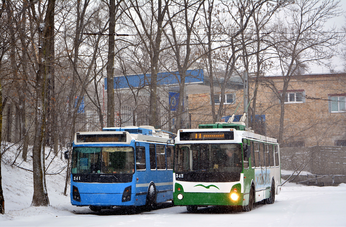 Владивосток, ЗиУ-682Г-016.02 № 242; Владивосток, ЗиУ-682Г-016.02 № 241; Владивосток — Тематические  троллейбусы