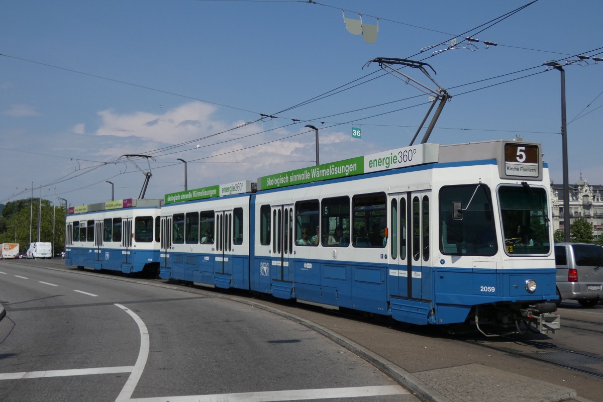 Цюрих, SWP/SIG/BBC Be 4/6 "Tram 2000" № 2059 Цюрих, SWP/SIG/BBC Be 4/6 "Tram 2000" № 2059