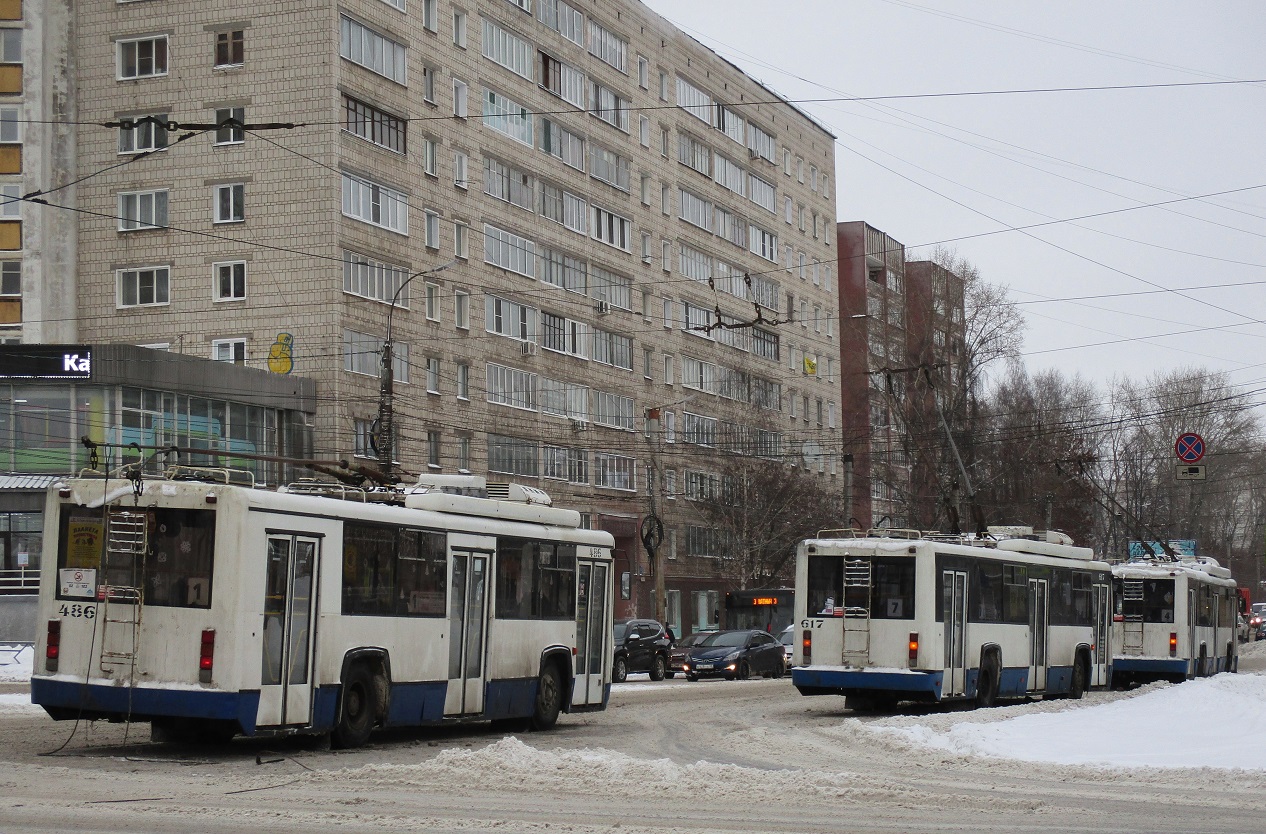 Киров, БТЗ-52764Р № 486; Киров, БТЗ-52768Р № 617