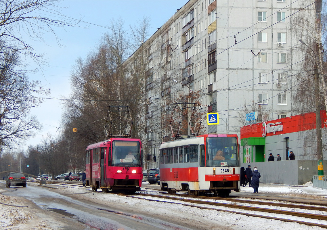 Нижний Новгород, Tatra T3SU КВР ТРЗ № 2707; Нижний Новгород, Tatra T3SU КВР ТРЗ № 2645