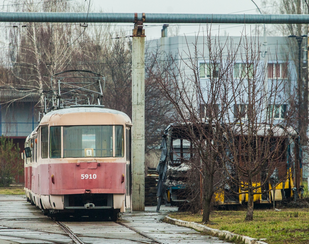 Kiev, Tatra T3SU Nr. 5910; Kiev — Tramway depots: im. Shevchenko. New yard at Borshchahivka