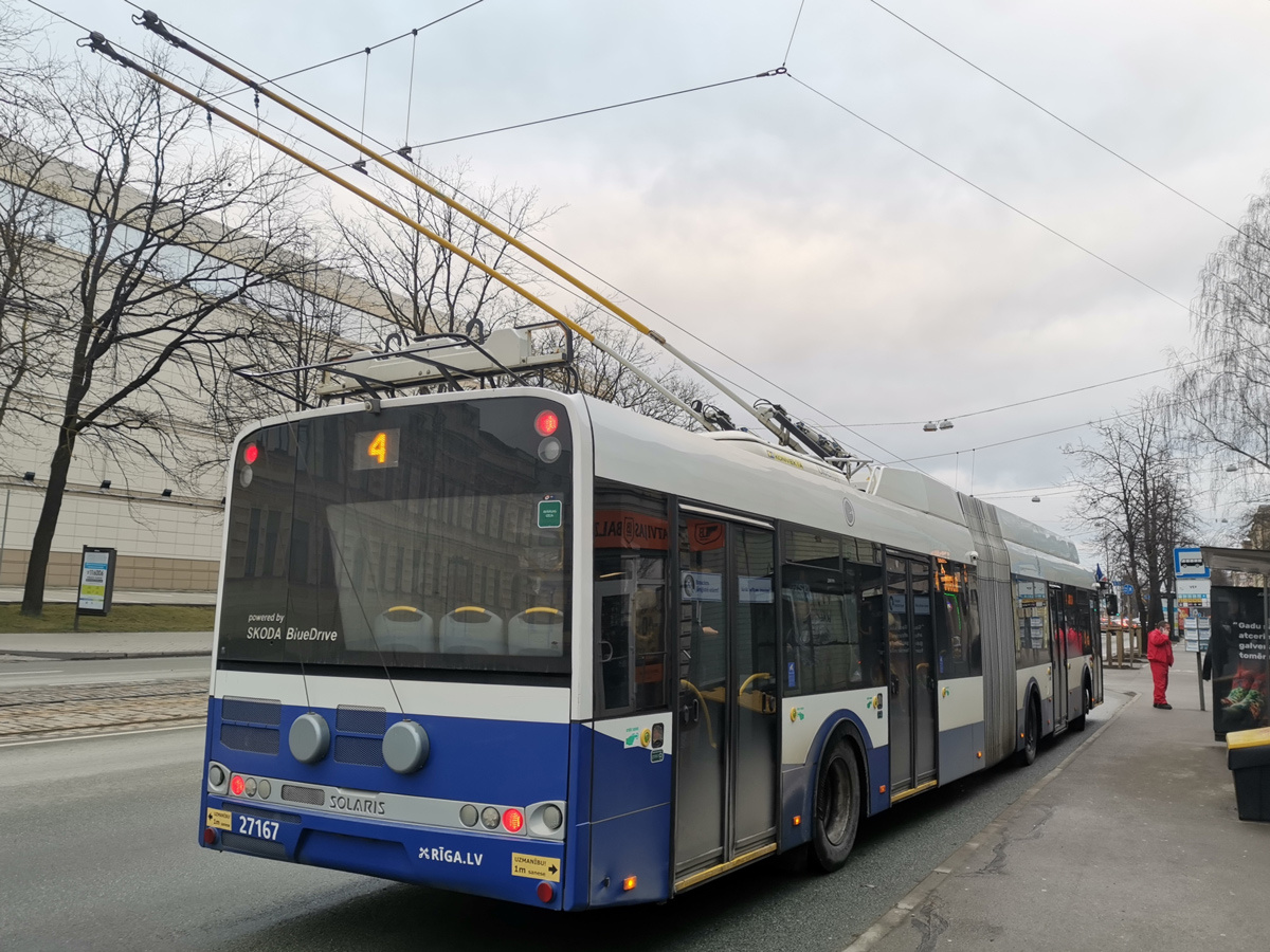 Рига, Škoda 27Tr Solaris III № 27167