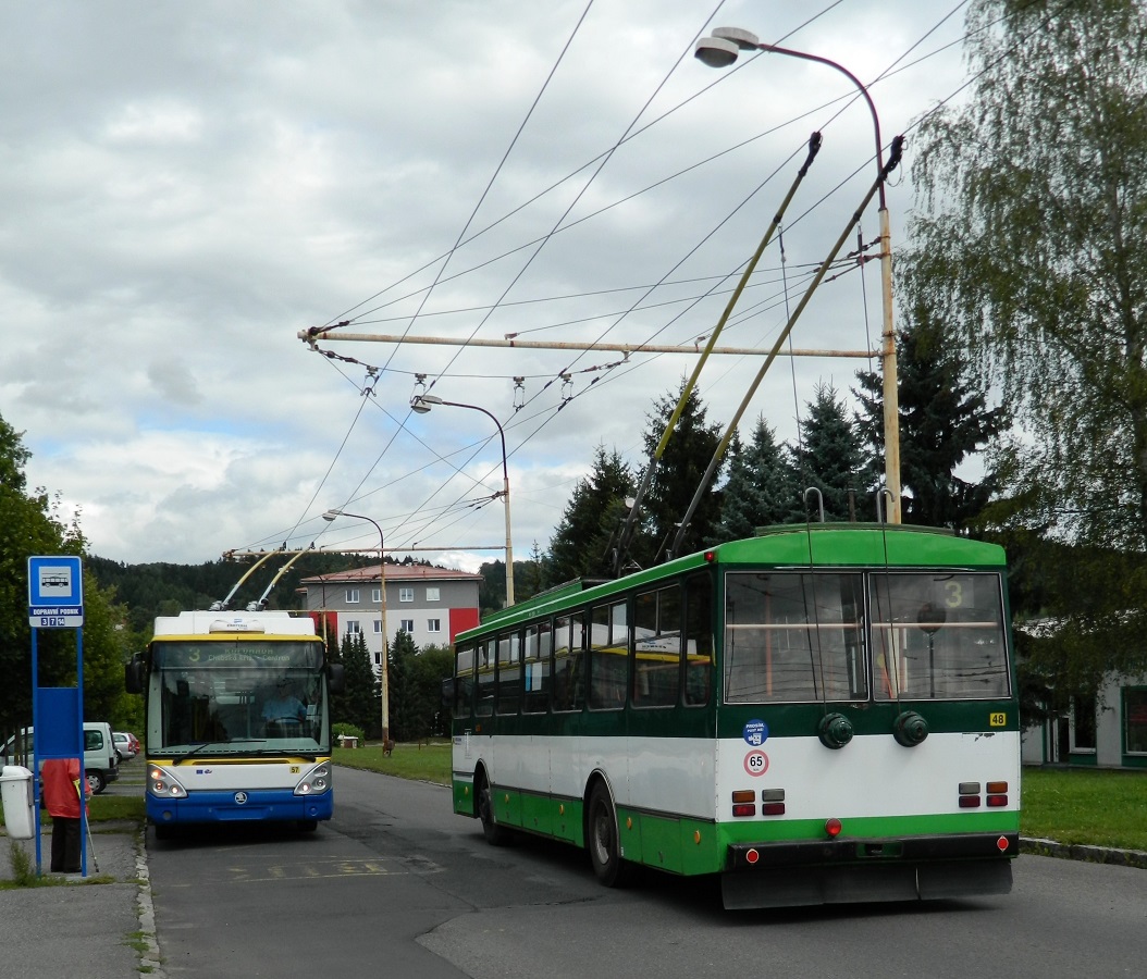 Mariánské Lázně, Škoda 14TrM Br. 48; Mariánské Lázně, Škoda 24Tr Irisbus Citelis Br. 57