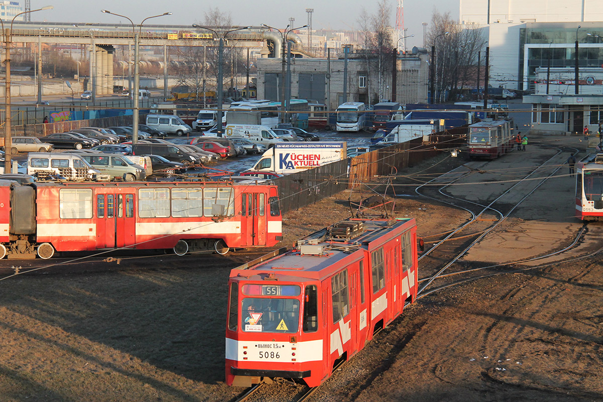 Санкт-Петербург, 71-147К (ЛВС-97К) № 5086; Санкт-Петербург — Конечные станции и разворотные кольца