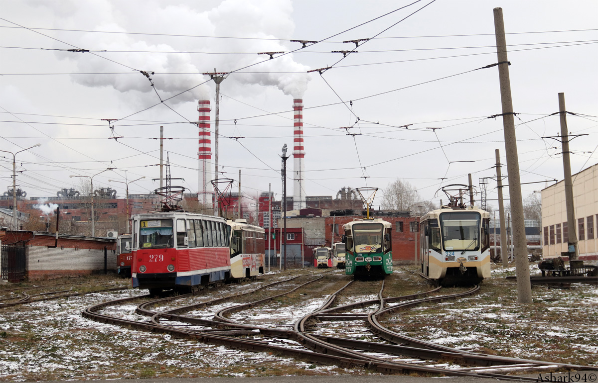 Томск, 71-605 (КТМ-5М3) № 279; Томск, 71-619КТ № 329; Томск, 71-619КТ № 324
