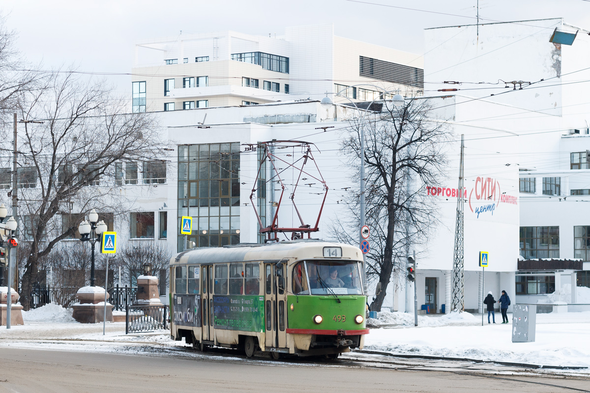 Екатеринбург, Tatra T3SU (двухдверная) № 493