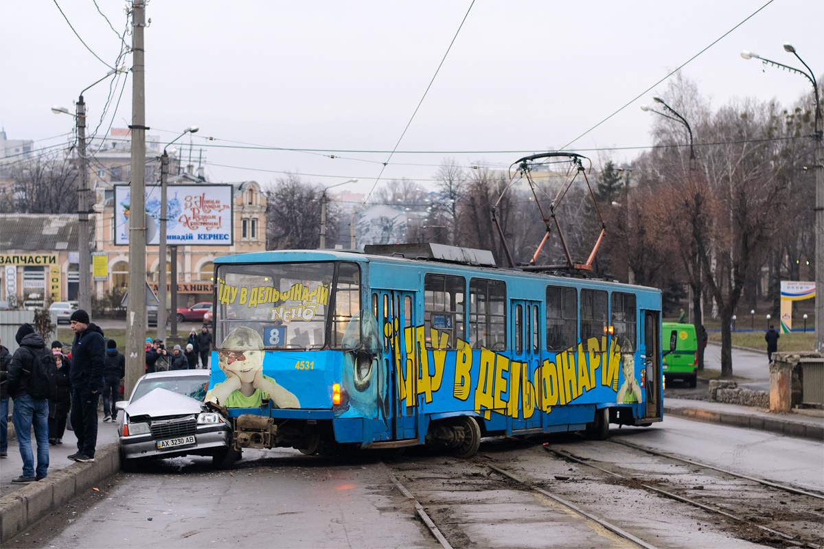 Харьков, Tatra T6B5SU № 4531; Харьков — Происшествия Харьков, Tatra T6B5SU № 4531; Харьков — Происшествия
