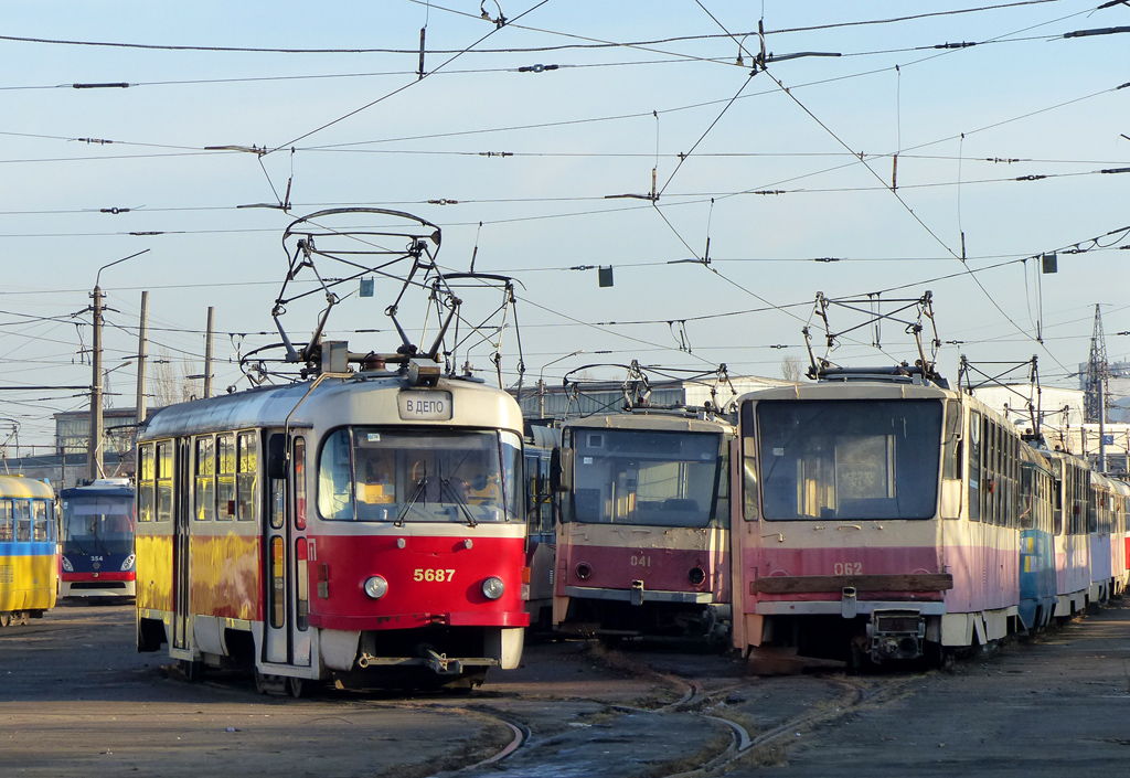 Киев, Tatra T3SUCS № 5687; Киев, Tatra T6B5SU № 062