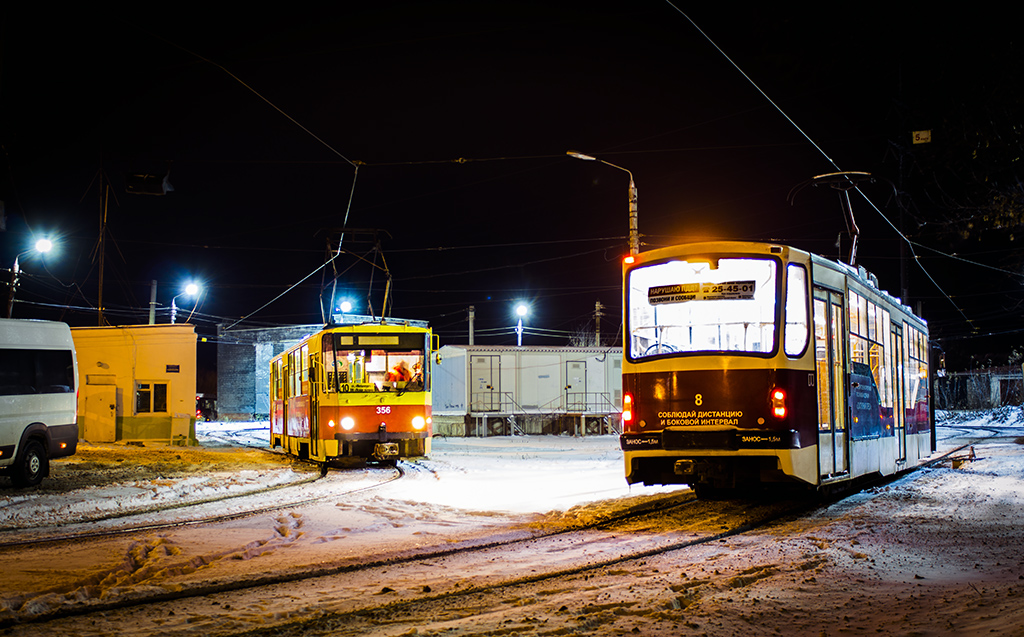Тула, 71-407 № 8; Тула, Tatra T6B5SU № 356