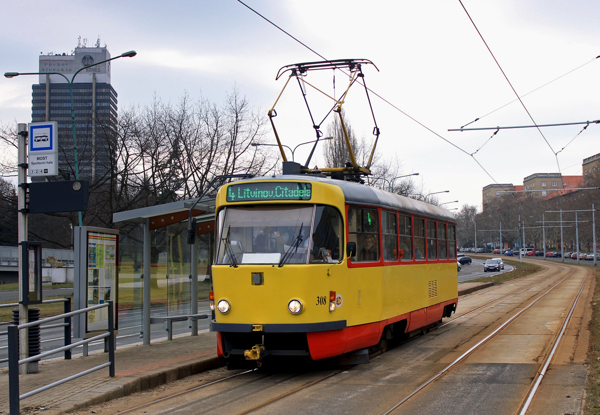 Мост ― Литвинов, Tatra T3M.3 № 308