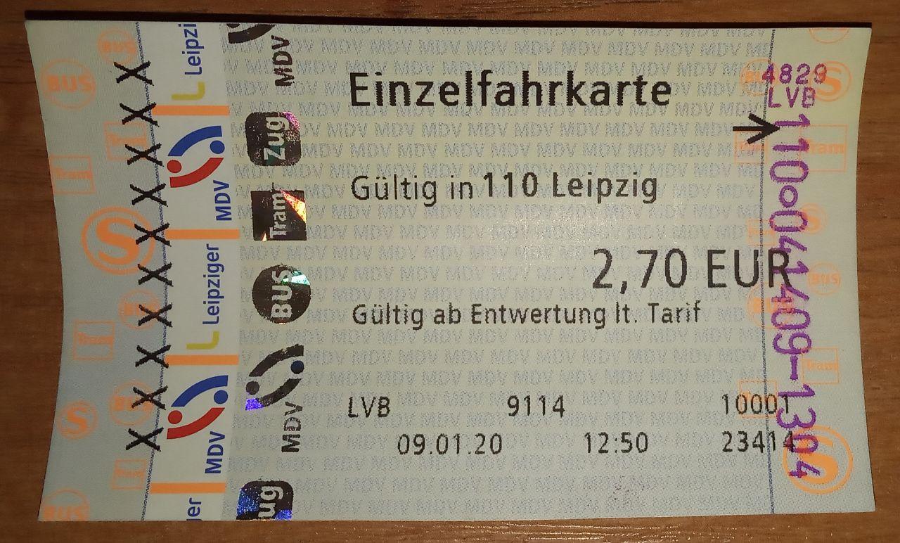 萊比錫 — Tickets • Fahrscheine