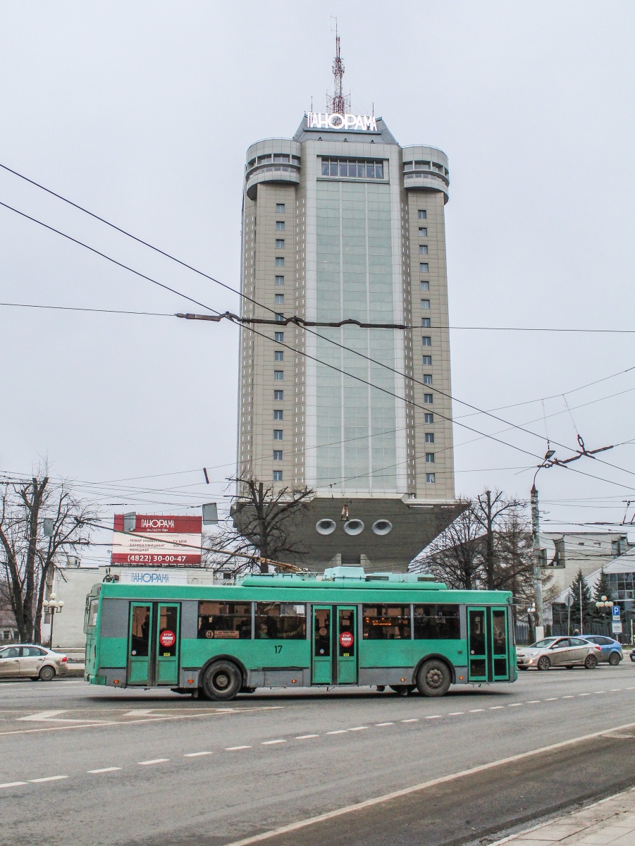 Тверь, Тролза-5275.05 «Оптима» № 17; Тверь — Последние годы тверского троллейбуса (2019 — 2020 гг.); Тверь — Троллейбусные линии: Московский район
