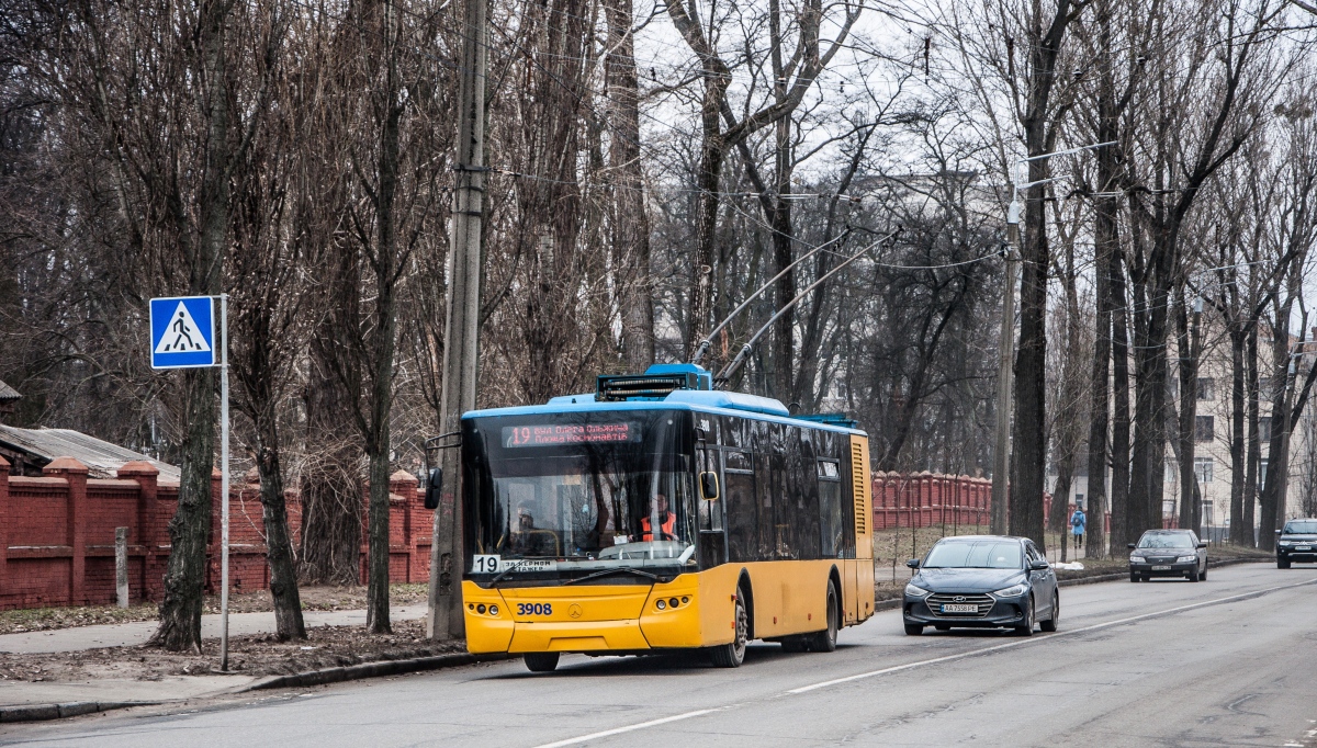 Киев, ЛАЗ E183D1 № 3908