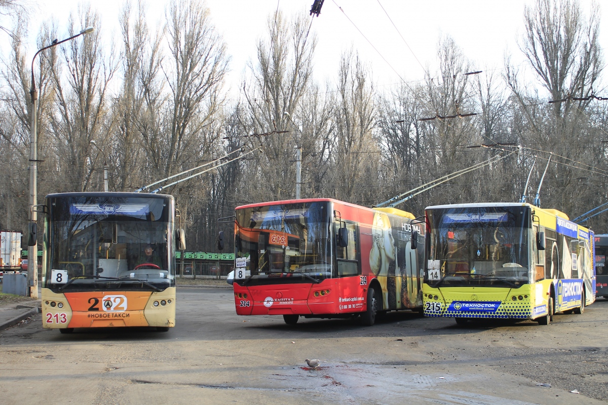 Запорожье, ЛАЗ E183D1 № 213; Запорожье, ЛАЗ E183D1 № 215