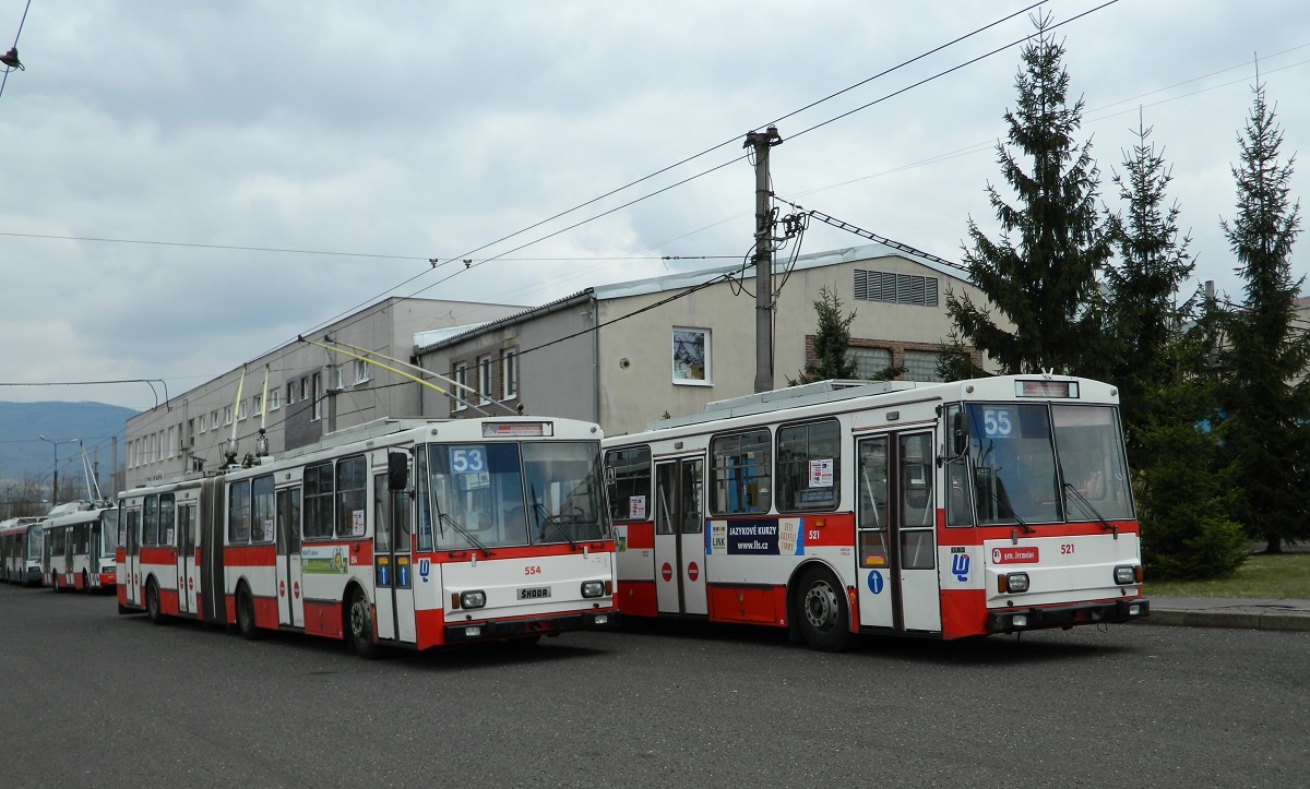 Ústí nad Labem, Škoda 15Tr12/6 # 554; Ústí nad Labem, Škoda 15Tr02/6 # 521