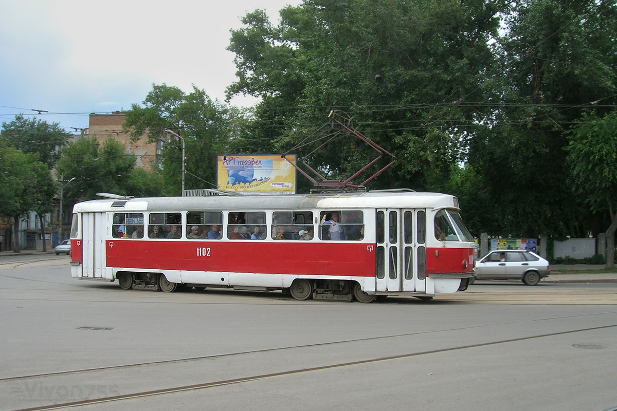 Самара, Tatra T3SU (двухдверная) № 1102