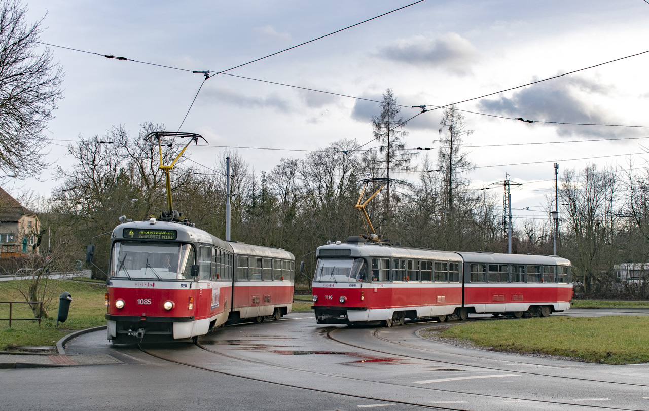 Брно, Tatra K2P № 1085; Брно, Tatra K2P № 1116