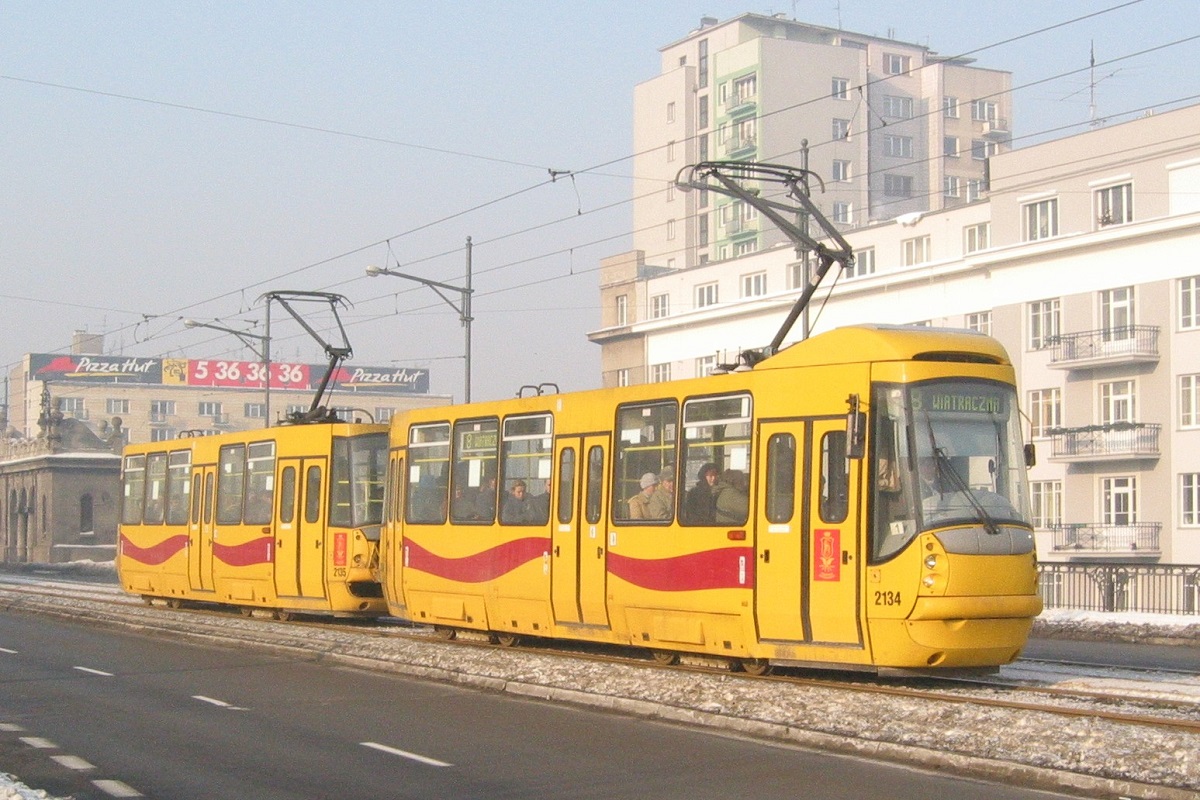 Варшава, Konstal 105N2k/2000 № 2134; Варшава, Konstal 105N2k/2000 № 2135