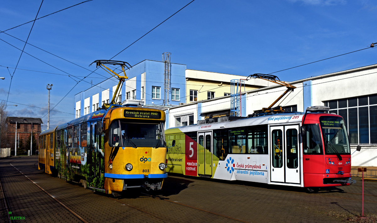 Ostrava, Tatra K2R.P № 803; Ostrava, Vario LFR.E № 1333