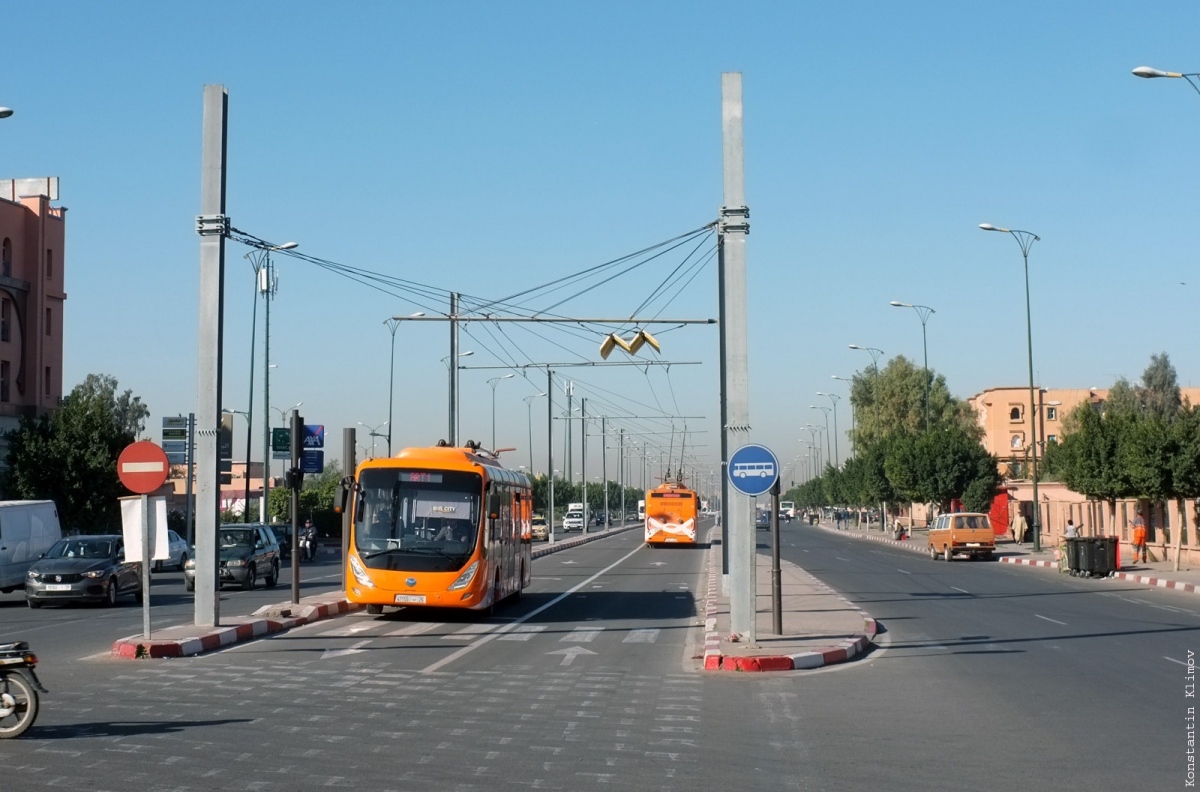 Марракеш, Yangtse Veyron G52 (WG6120BEVHR) № 04; Марракеш — Троллейбусные линии и инфраструктура