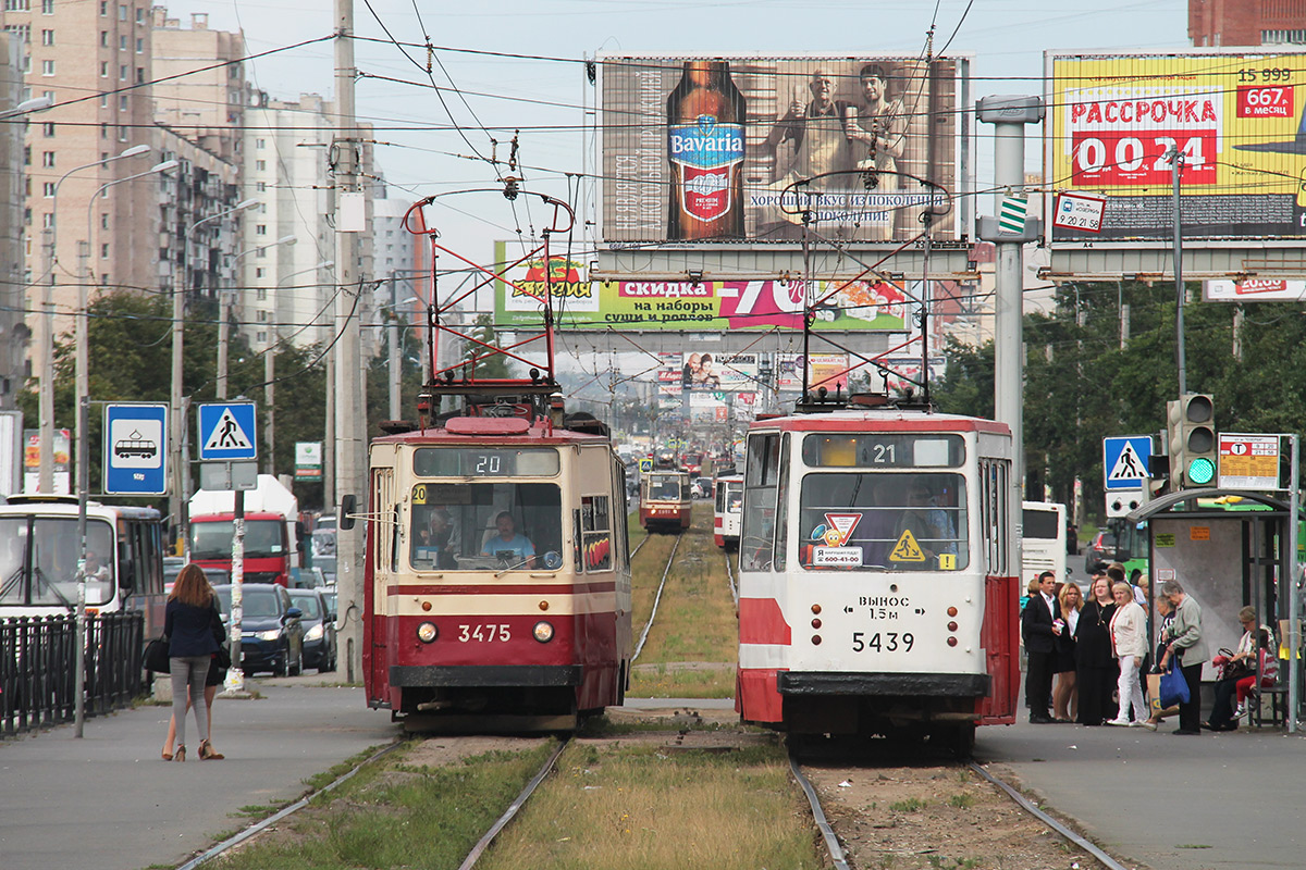 Санкт-Петербург, ЛВС-86К № 3475; Санкт-Петербург, ЛМ-68М № 5439