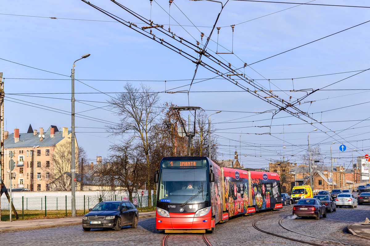 Рига, Škoda 15T ForCity Alfa Riga № 57103