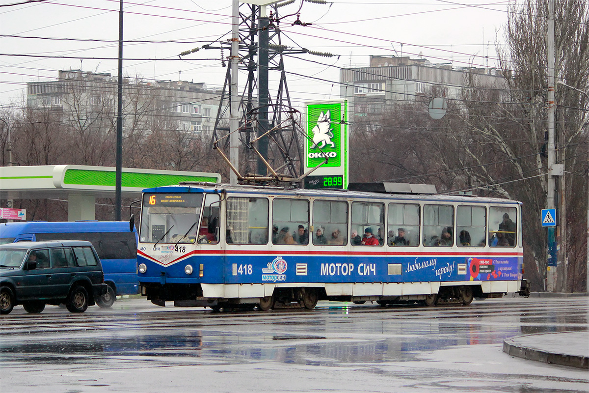Запорожье, Tatra T6B5SU № 418