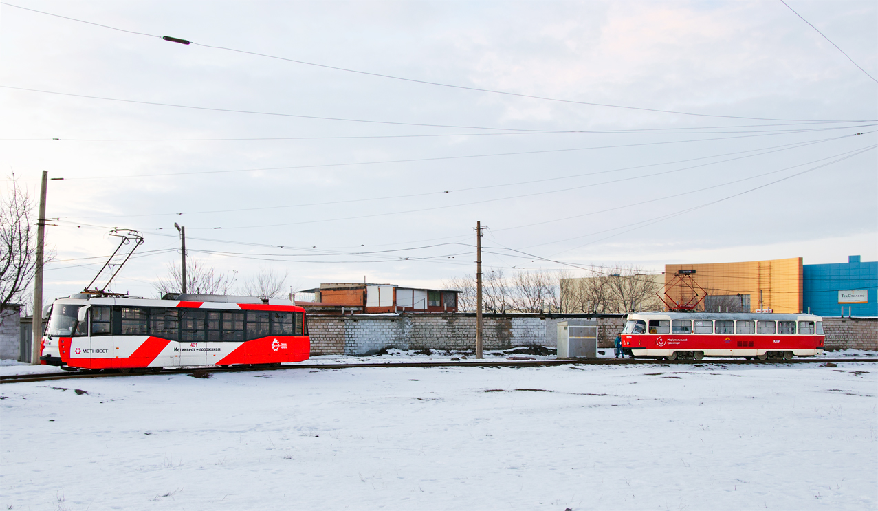 Мариуполь, 71-153 (ЛМ-2008) № 401; Мариуполь, Tatra T3SUCS № 1009