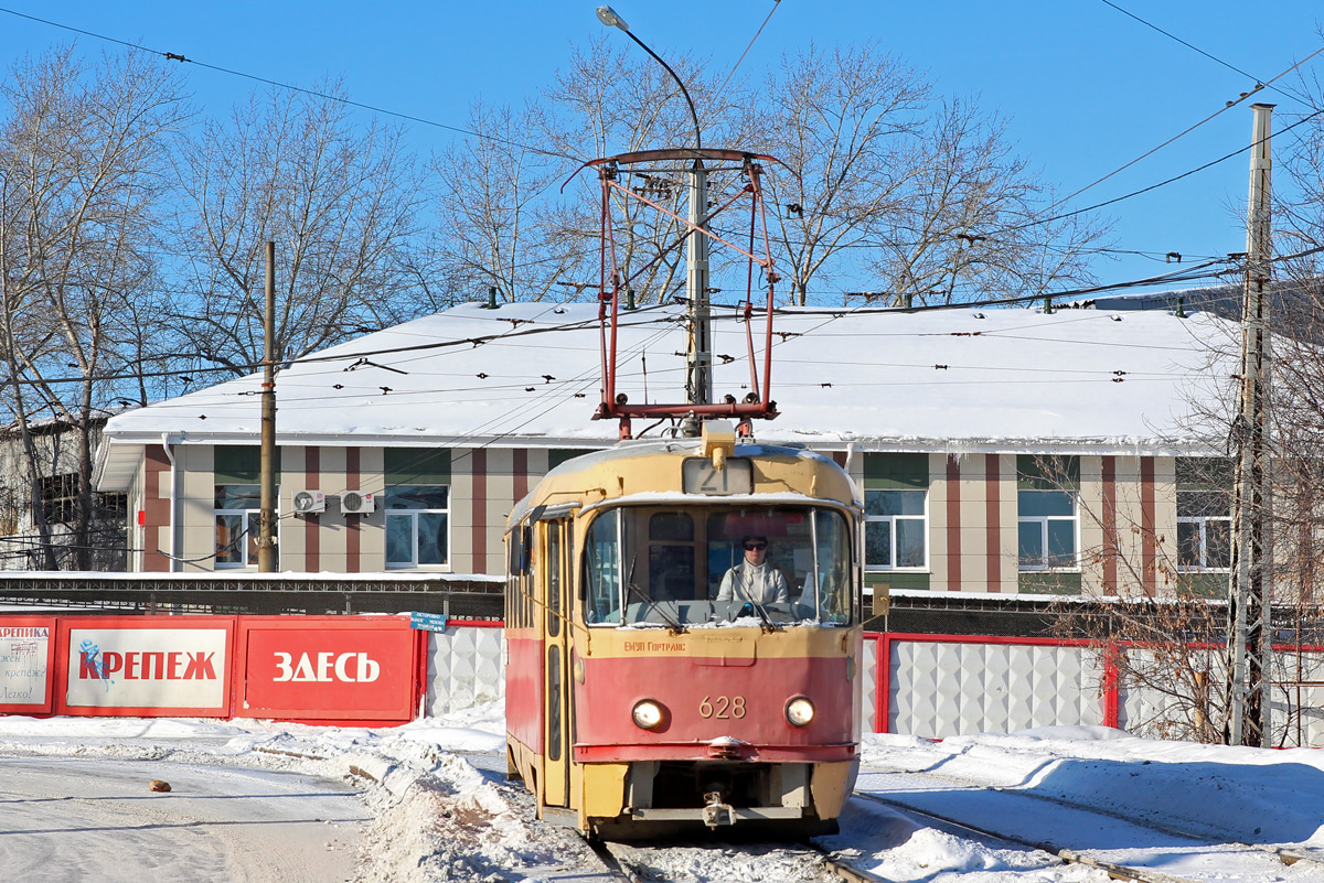 Iekaterinbourg, Tatra T3SU (2-door) N°. 628