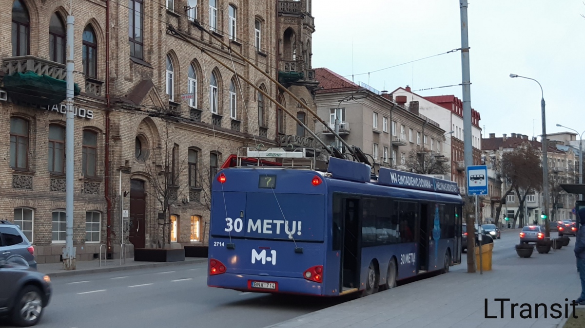 Вильнюс, Solaris Trollino II 15 AC № 2714