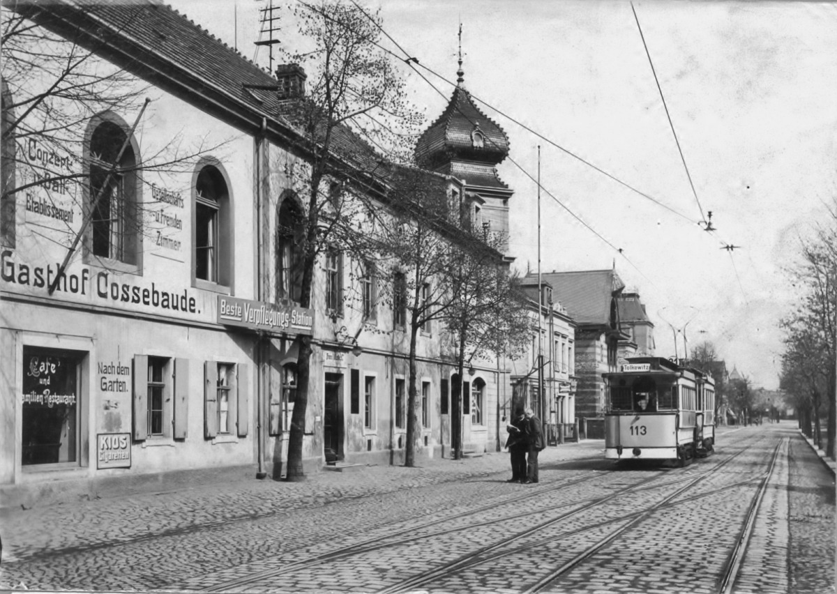 Дрезден, Двухосный прицепной Starbuck № 113; Дрезден — Старые фотографии (трамвай)