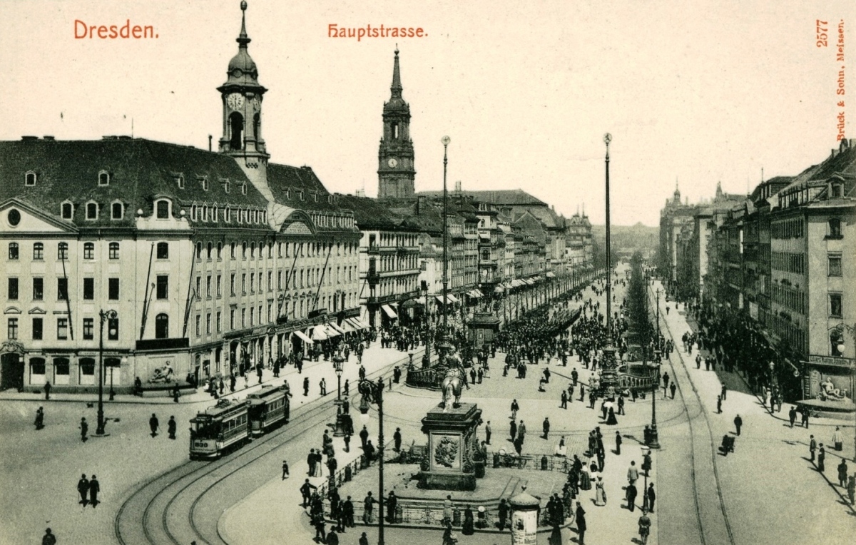 Дрезден, Двухосный моторный Stoll № 830; Дрезден — Старые фотографии (трамвай)