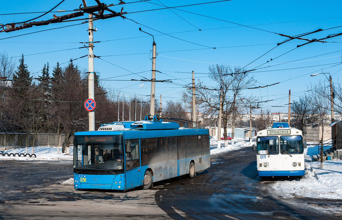 Краматорск, Дніпро Т203 № 0218; Краматорск, ЗиУ-682В [В00] № 0171