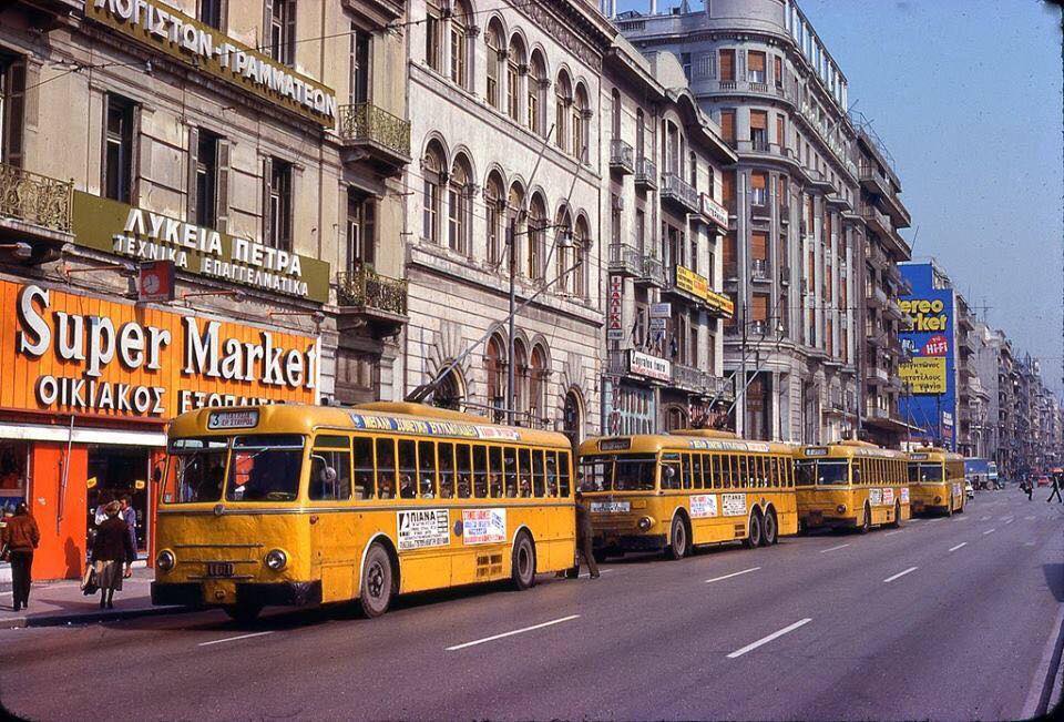 Atėnai — Trolleybuses — old photos