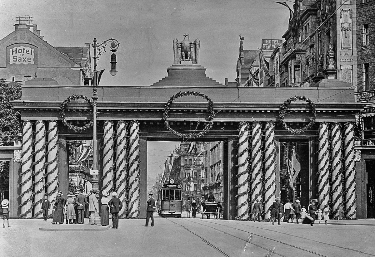 Дрезден, Двухосный моторный Liebscher № 895; Дрезден — Старые фотографии (трамвай)
