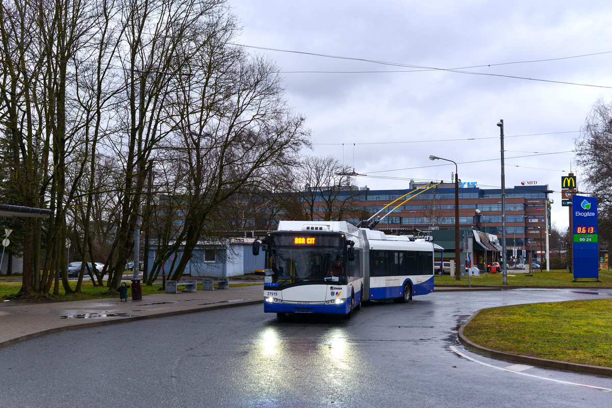 Рига, Škoda 27Tr Solaris III № 27515; Рига — Троллейбусные линии и инфраструктура