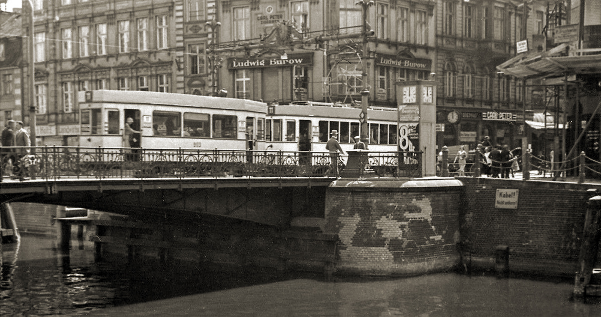 Калининград, Двухосный прицепной Steinfurt № 203; Калининград — Старые фото — Кёнигсбергский трамвай
