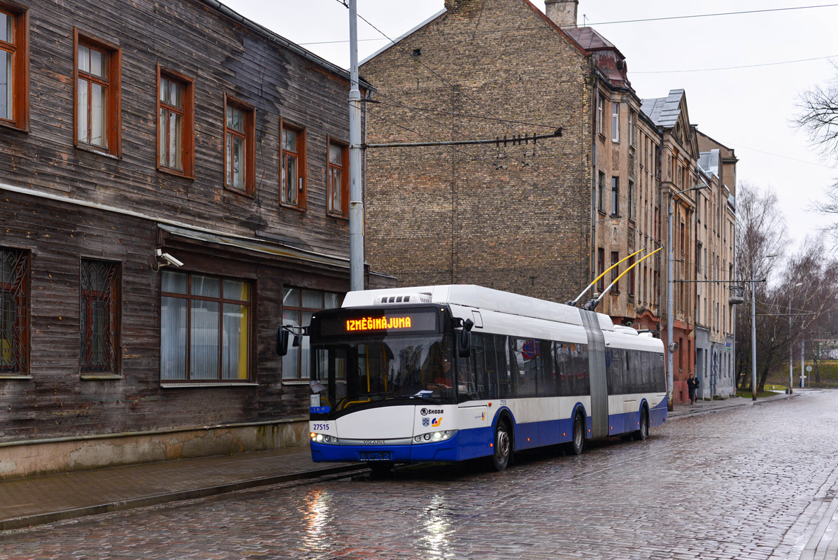 Рига, Škoda 27Tr Solaris III № 27515; Рига — Троллейбусные линии и инфраструктура
