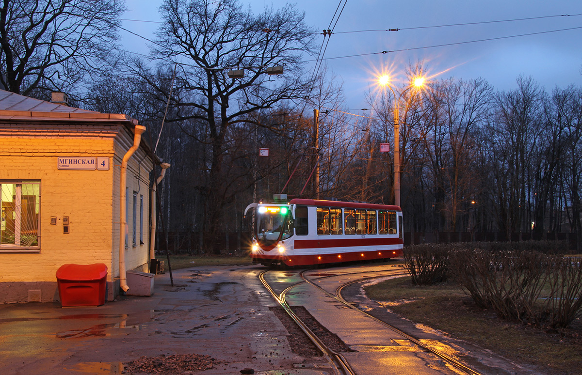 Санкт-Петербург, 71-134А (ЛМ-99АВН) № 1374; Санкт-Петербург — Конечные станции и разворотные кольца