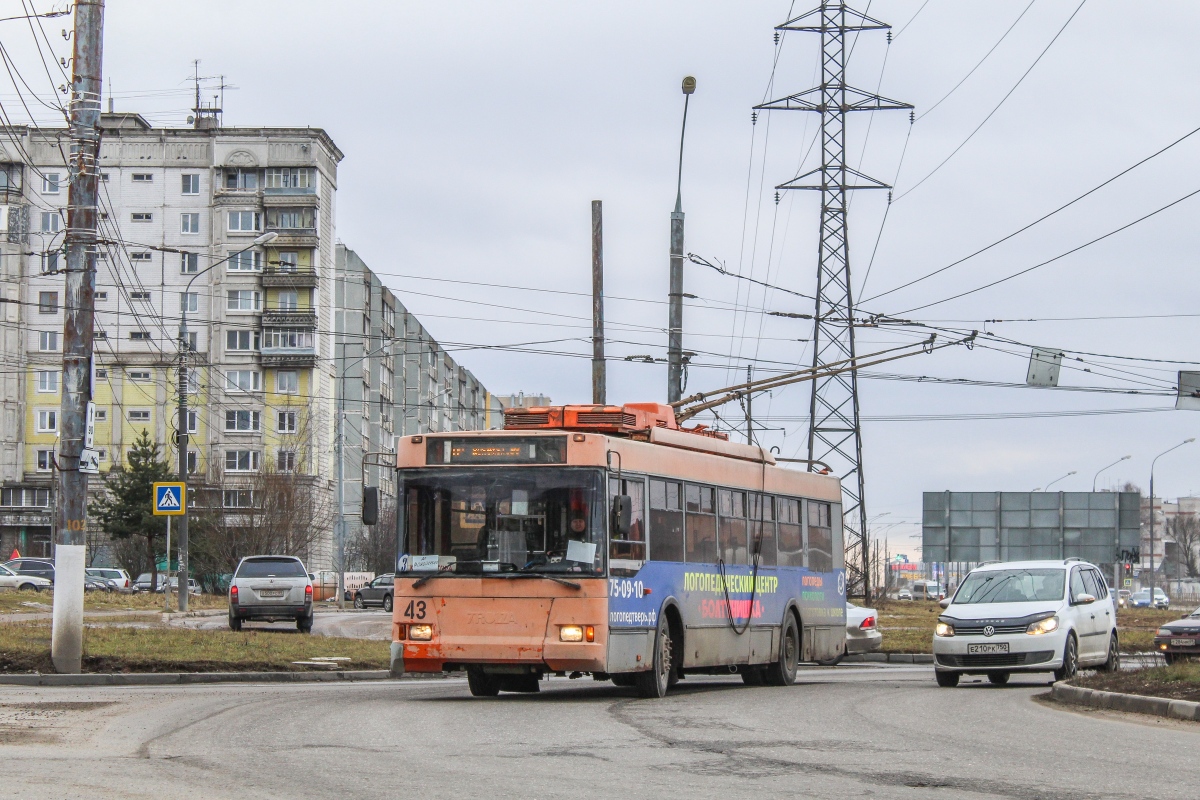 Тверь, Тролза-5275.05 «Оптима» № 43; Тверь — Последние годы тверского троллейбуса (2019 — 2020 гг.); Тверь — Троллейбусные линии: Московский район (микрорайон "Южный")