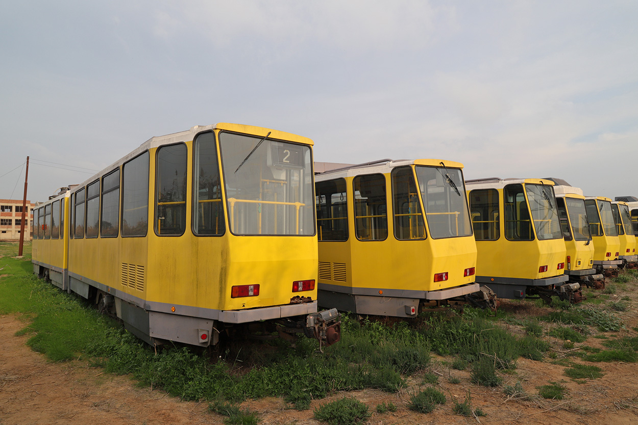 Alexandria, Tatra KT4DM č. (6095); Alexandria — Private Parking area: used Tatra-Trams from Berlin (Cairo — Alexandria Desert Rd)