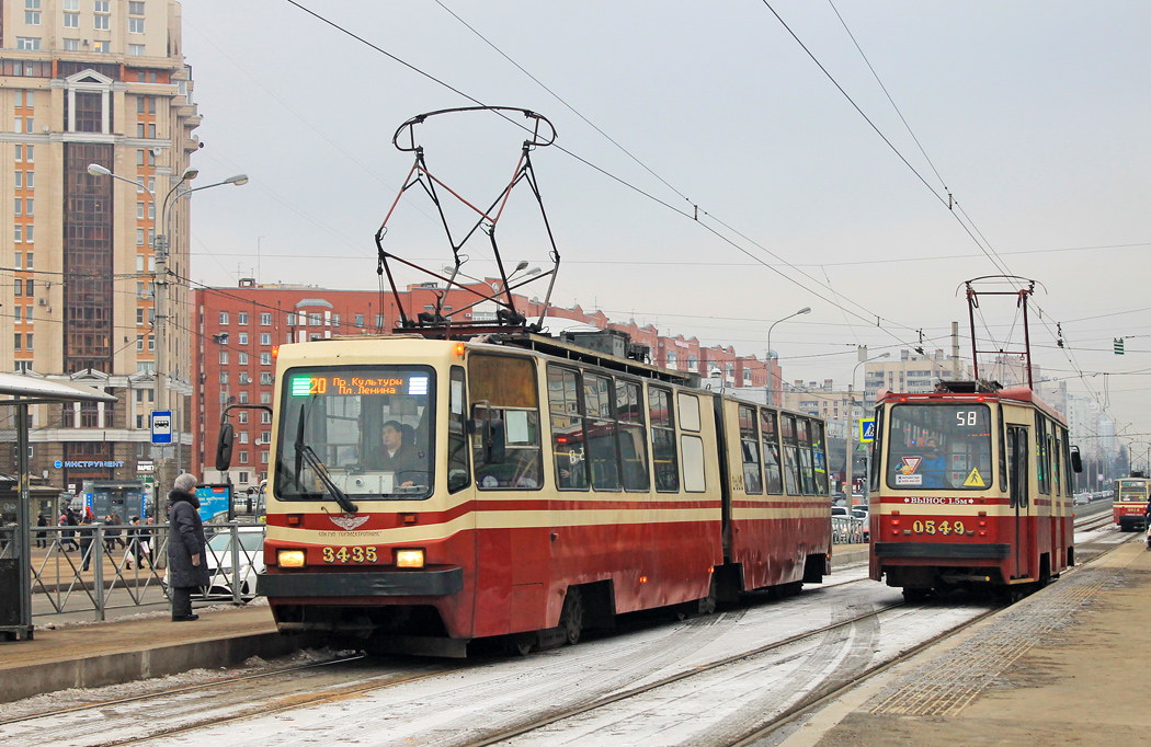 Санкт-Петербург, ЛВС-86К № 3435; Санкт-Петербург, 71-134А (ЛМ-99АВ) № 0549