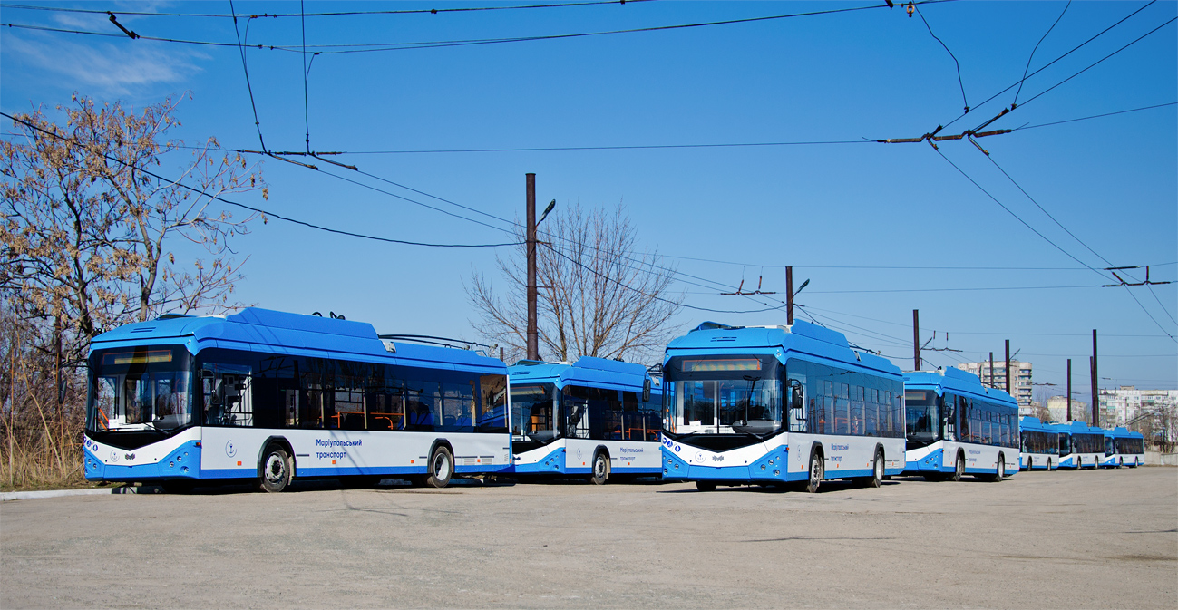 Мариуполь, АКСМ 321 (БКМ-Україна) № 1406; Мариуполь, АКСМ 321 (БКМ-Україна) № 1401; Мариуполь — Новые троллейбусы: АКСМ Украина