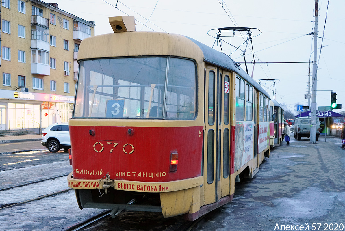 Орёл, Tatra T3SU № 070; Орёл — Сбои в движении и аварии
