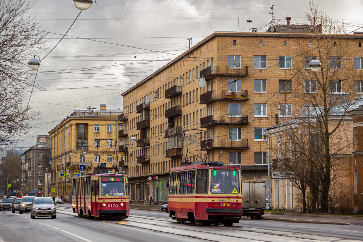 Санкт-Петербург, 71-134К (ЛМ-99К) № 8330; Санкт-Петербург, ЛВС-86К № 8170
