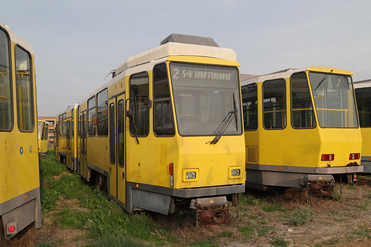 Alexandria, Tatra KT4DM č. (6112); Alexandria — Private Parking area: used Tatra-Trams from Berlin (Cairo — Alexandria Desert Rd)