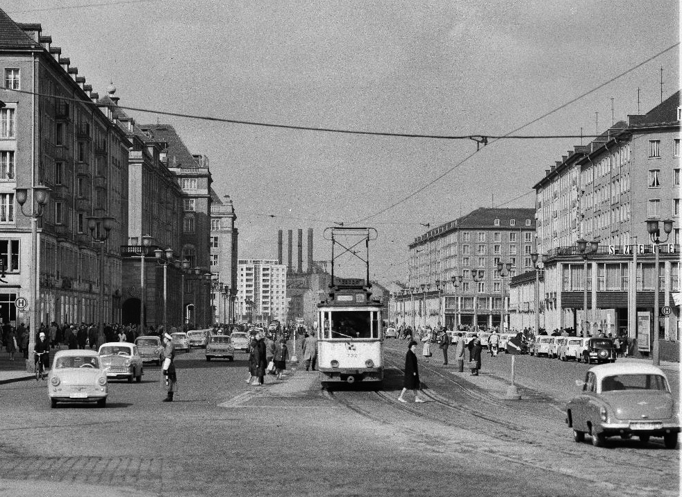 Дрезден, Двухосный моторный Gläser № 737; Дрезден — Старые фотографии (трамвай)