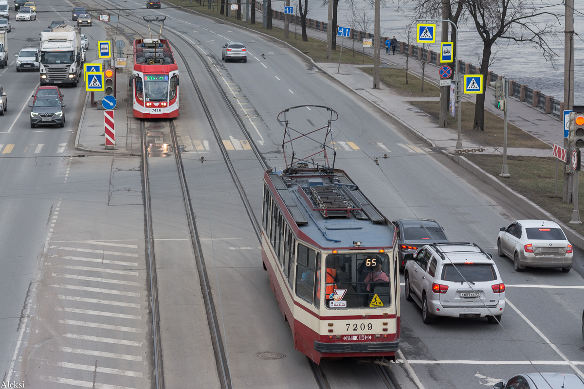 Санкт-Петербург, 71-134К (ЛМ-99К) № 7209; Санкт-Петербург, 71-631 № 7416
