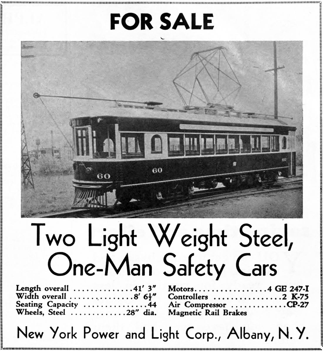 Олбани, NY, Четырёхосный моторный Cincinnati № 60